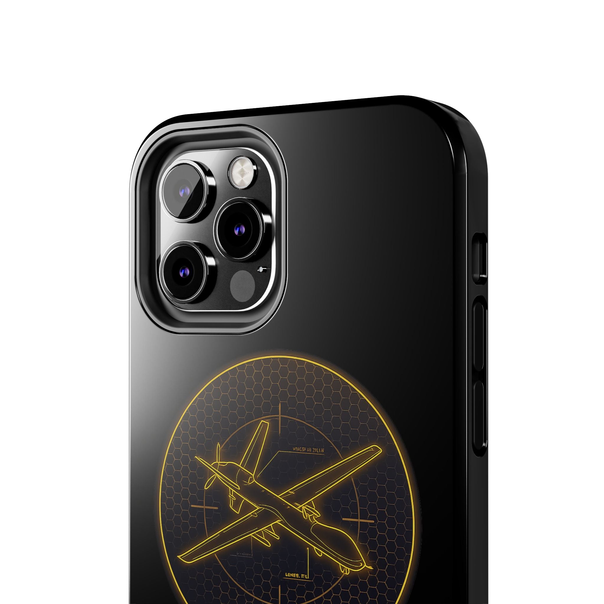 Tough Phone Case — Armored Geeks Drone Emblem (Black & Gold)