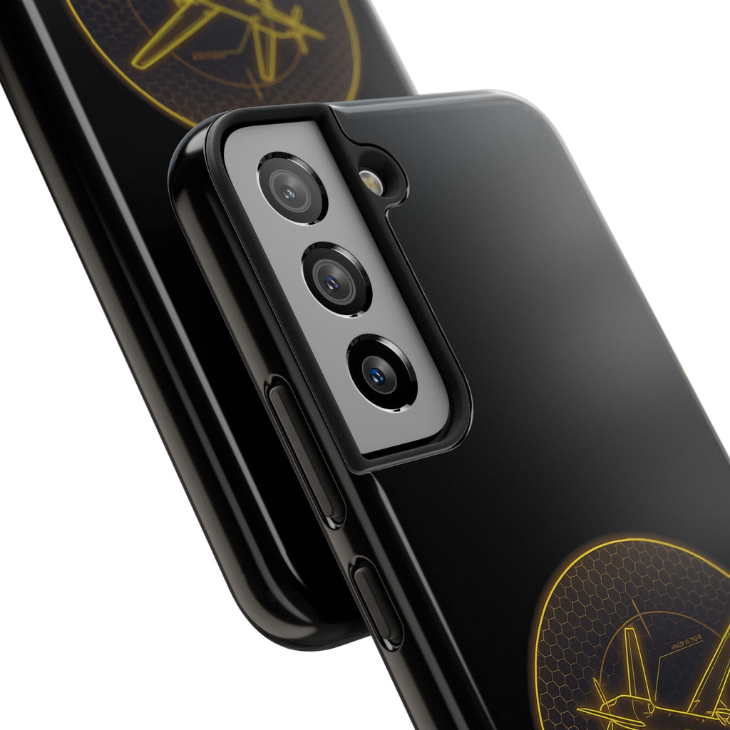 Tough Phone Case — Armored Geeks Drone Emblem (Black & Gold)