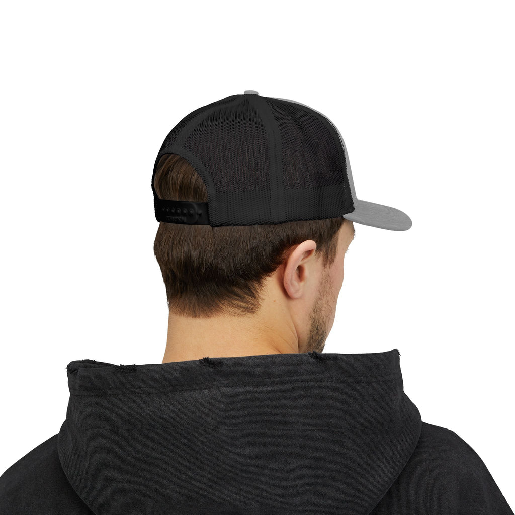 Embroidered Sunrise Wave Snapback Trucker Cap