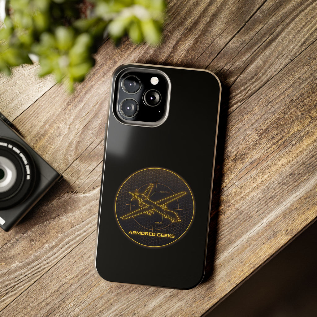 Tough Phone Case — Armored Geeks Drone Emblem (Black & Gold)
