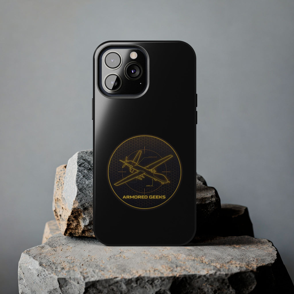 Tough Phone Case — Armored Geeks Drone Emblem (Black & Gold)