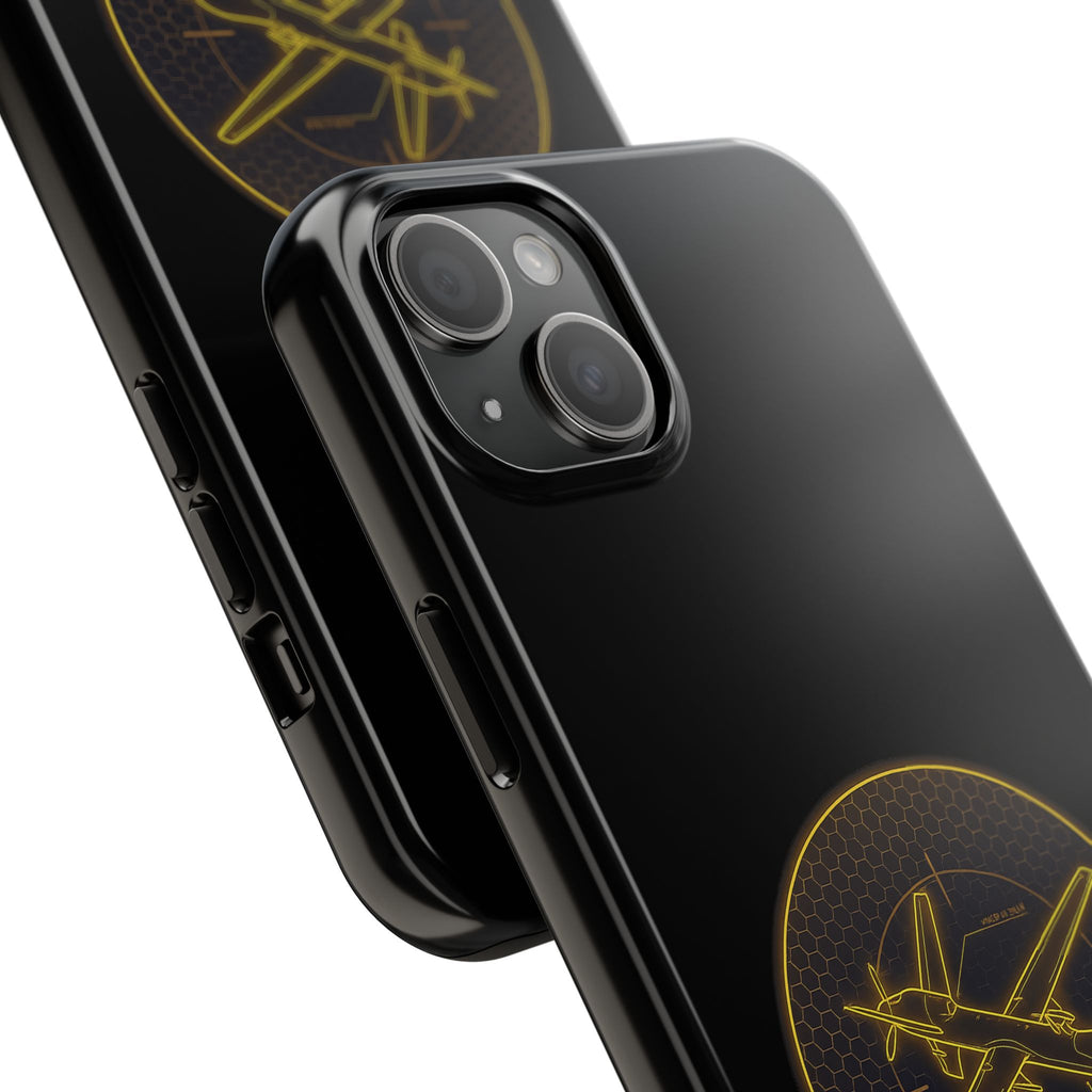 Tough Phone Case — Armored Geeks Drone Emblem (Black & Gold)