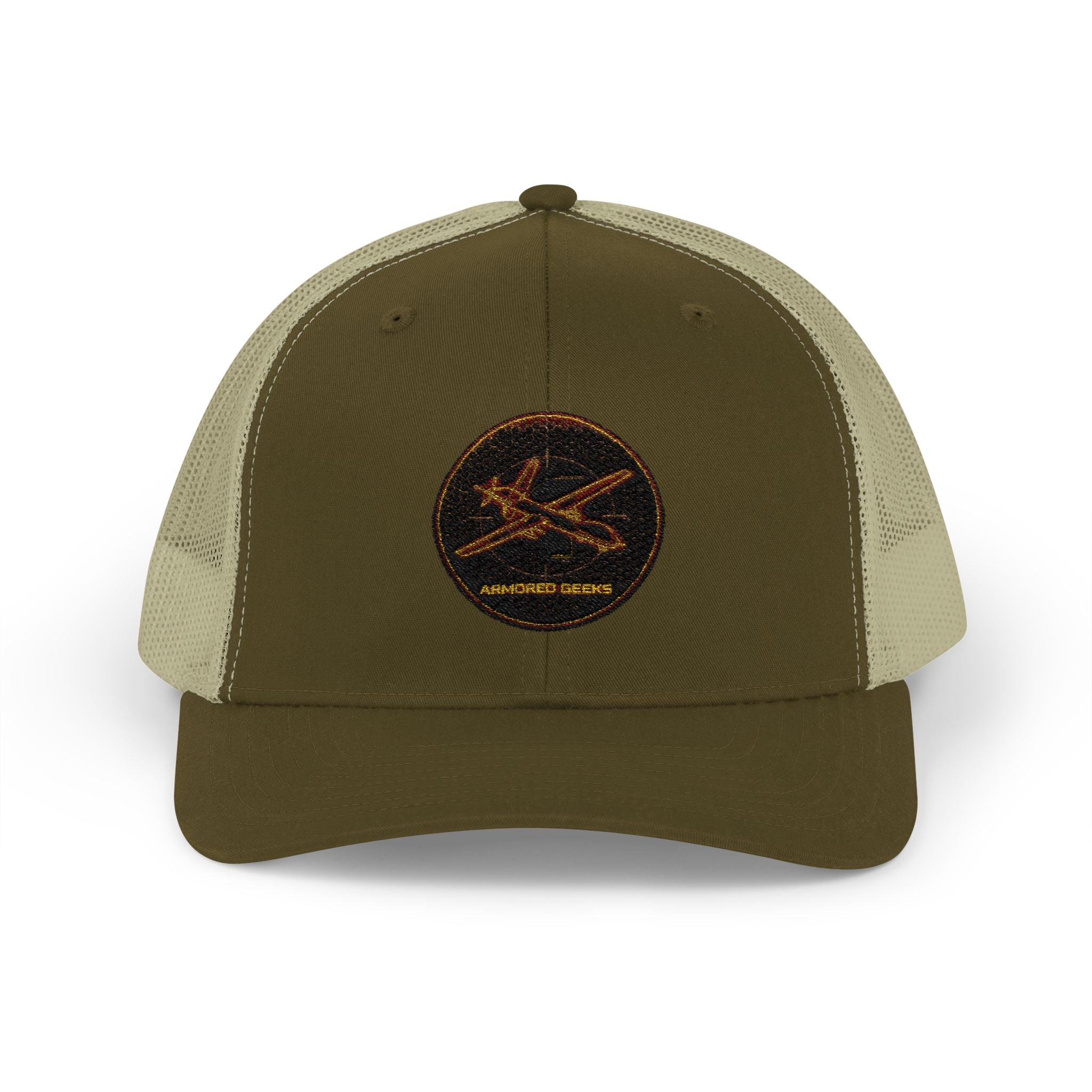 Embroidered Sunrise Wave Snapback Trucker Cap
