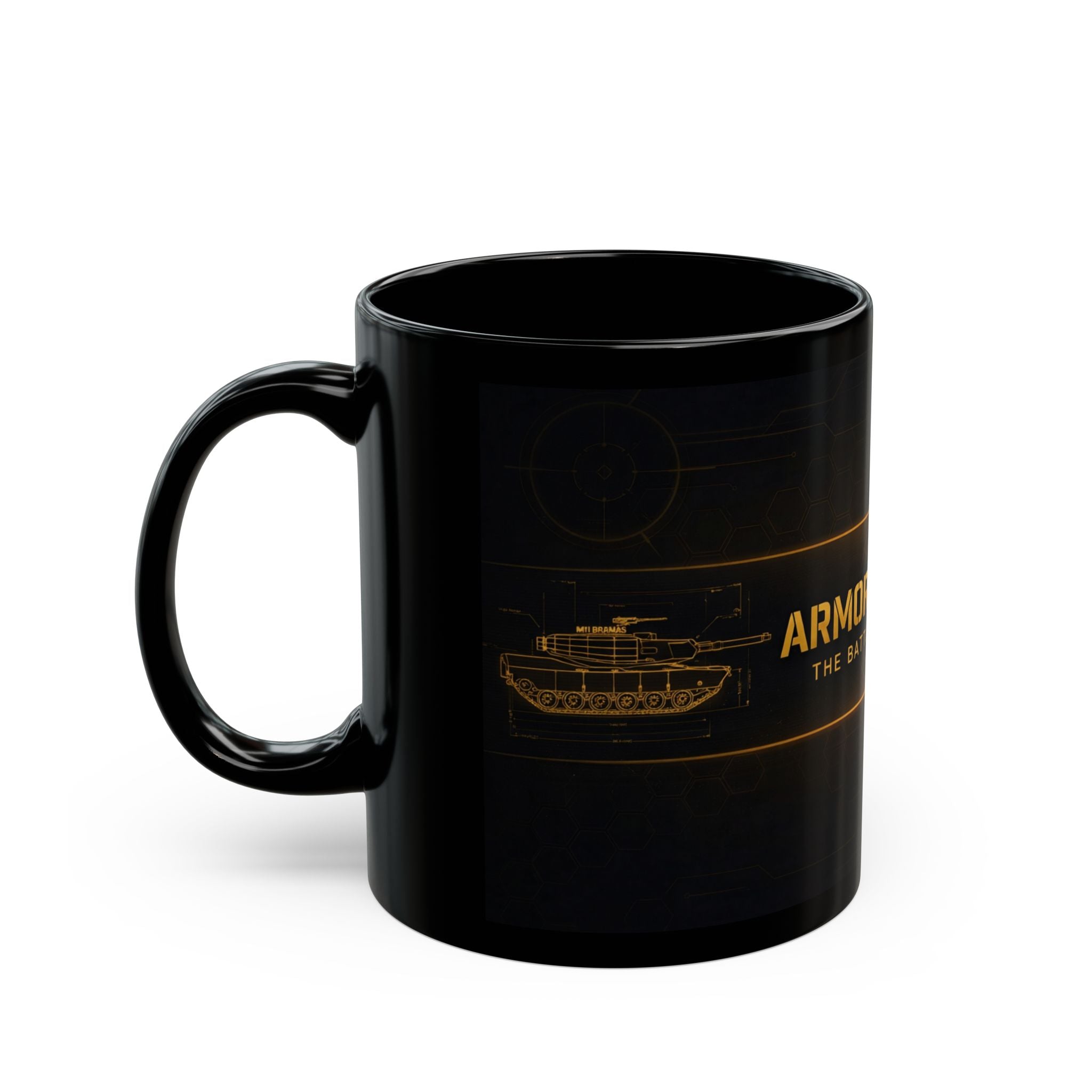 Armored Geeks Black Mug – 'The Battlefield Is Ours' Gaming & Military Theme Coffee Cup (11oz)