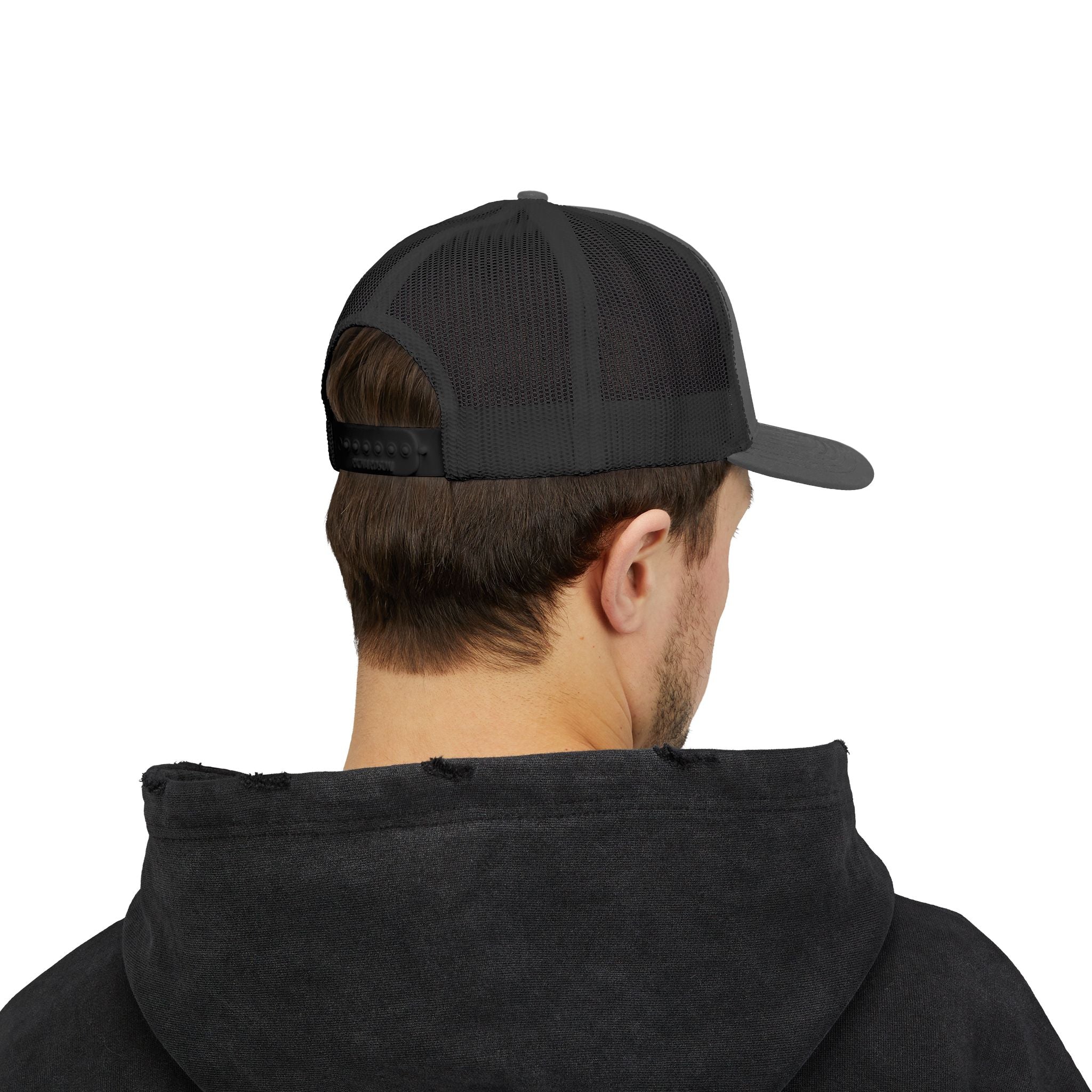Embroidered Sunrise Wave Snapback Trucker Cap