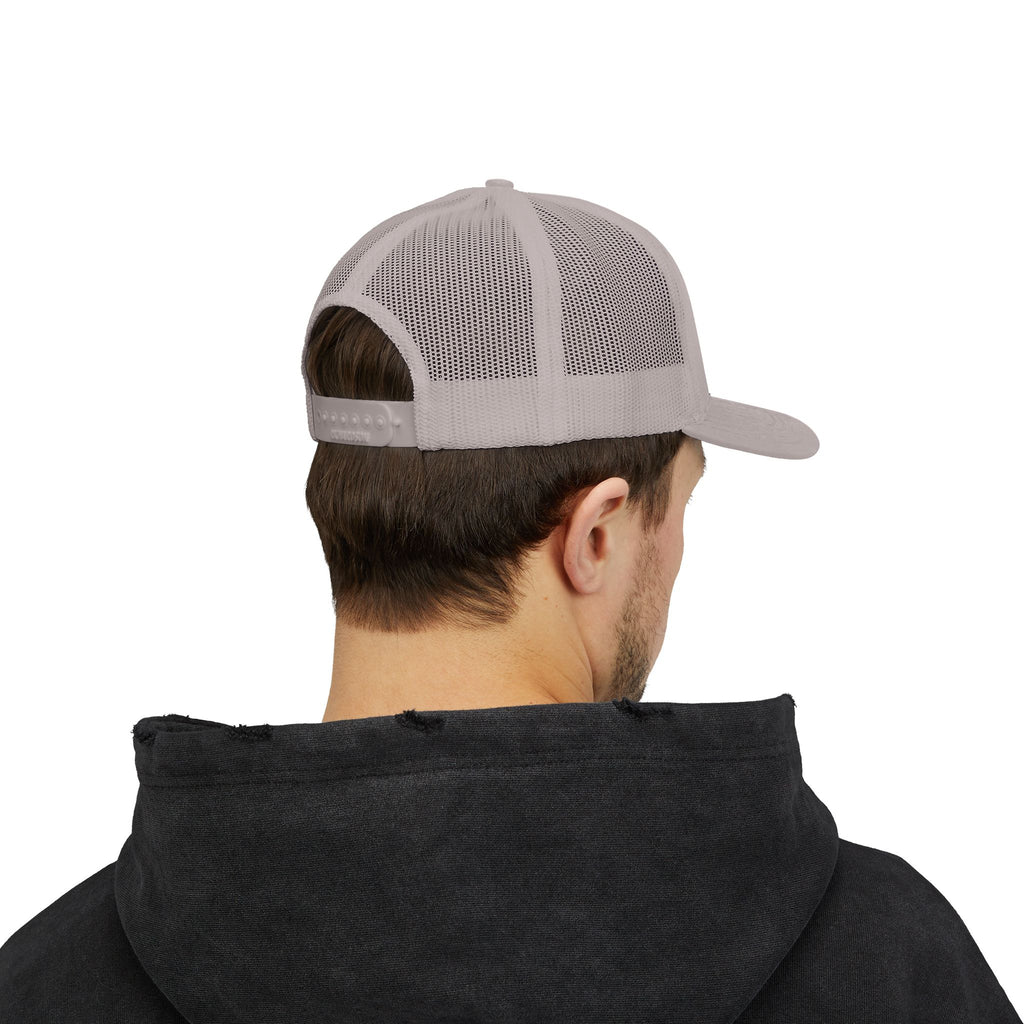 Embroidered Sunrise Wave Snapback Trucker Cap
