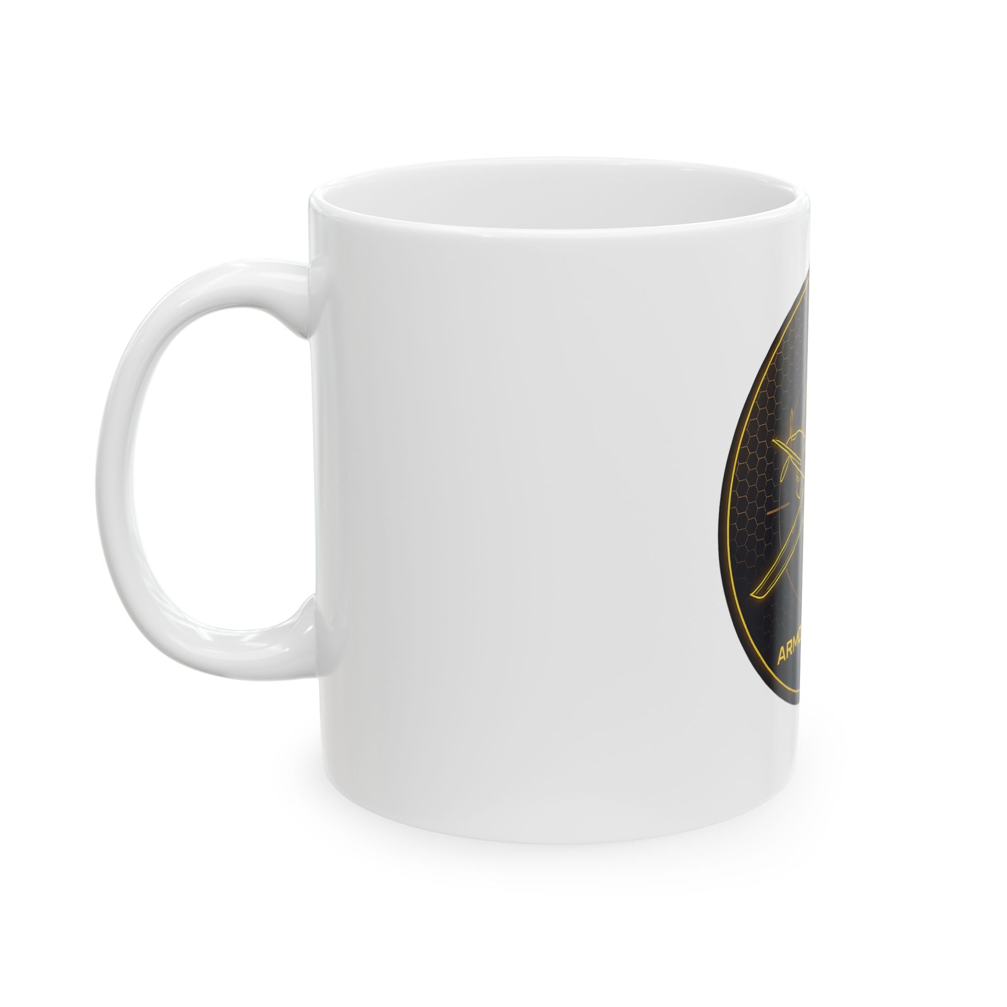 Armored Geeks Coffee Mug — “The Battlefield Is Ours” Ceramic Gamer Tank Mug (11oz)