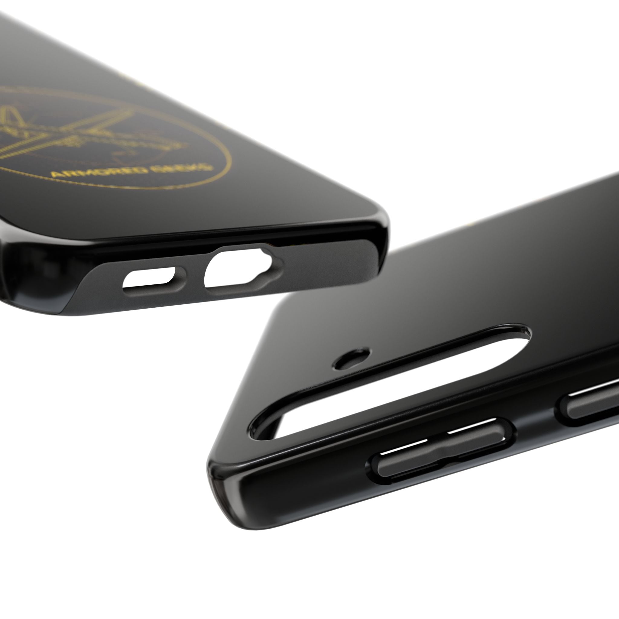 Tough Phone Case — Armored Geeks Drone Emblem (Black & Gold)