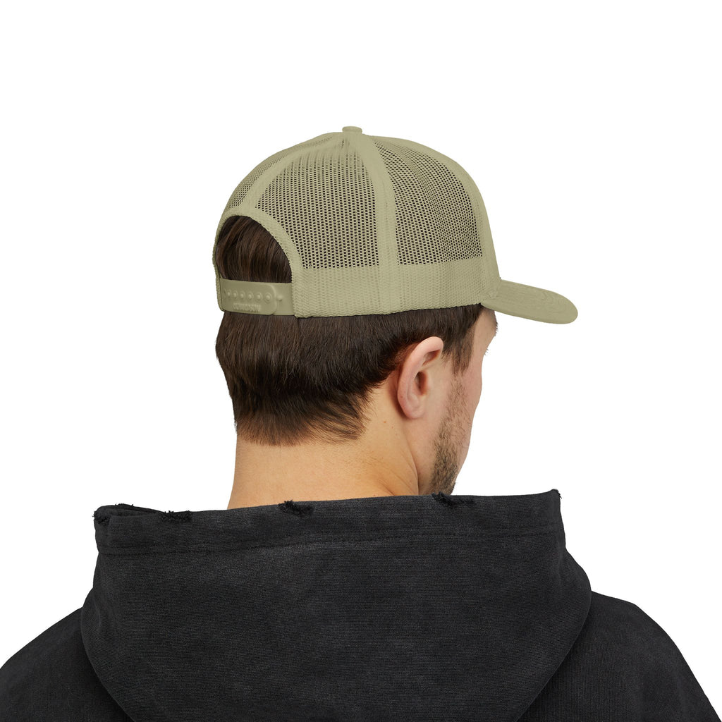 Embroidered Sunrise Wave Snapback Trucker Cap