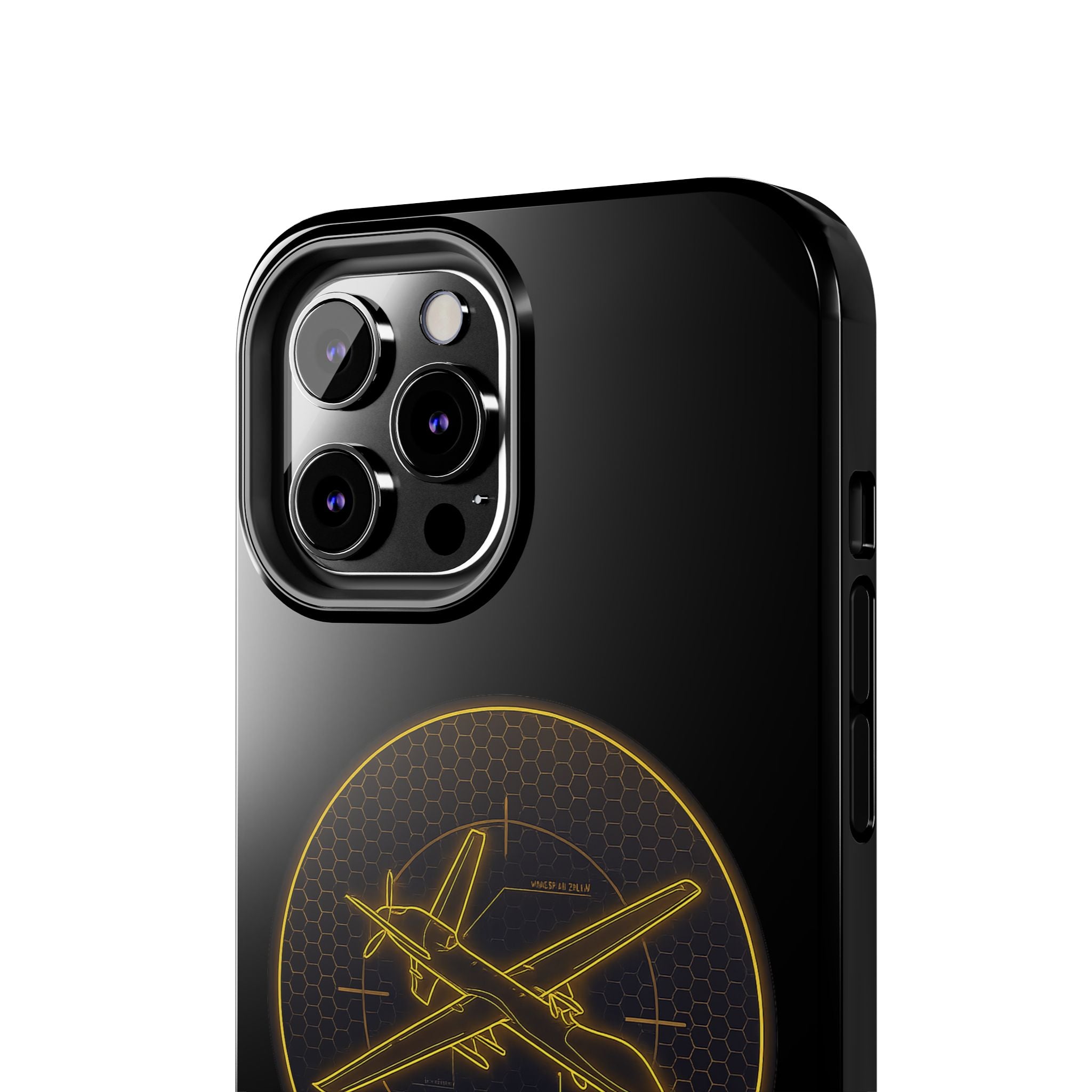 Tough Phone Case — Armored Geeks Drone Emblem (Black & Gold)