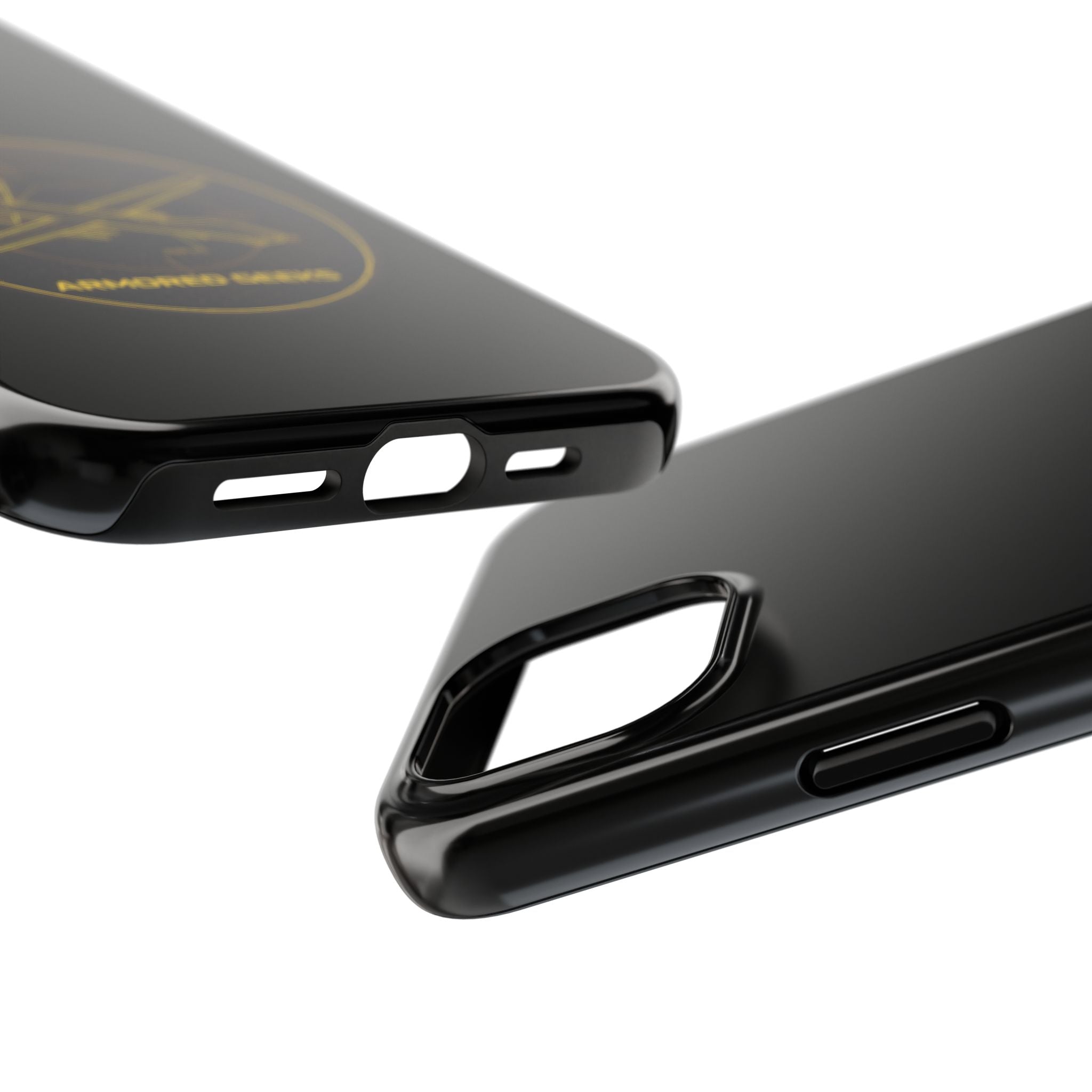 Tough Phone Case — Armored Geeks Drone Emblem (Black & Gold)