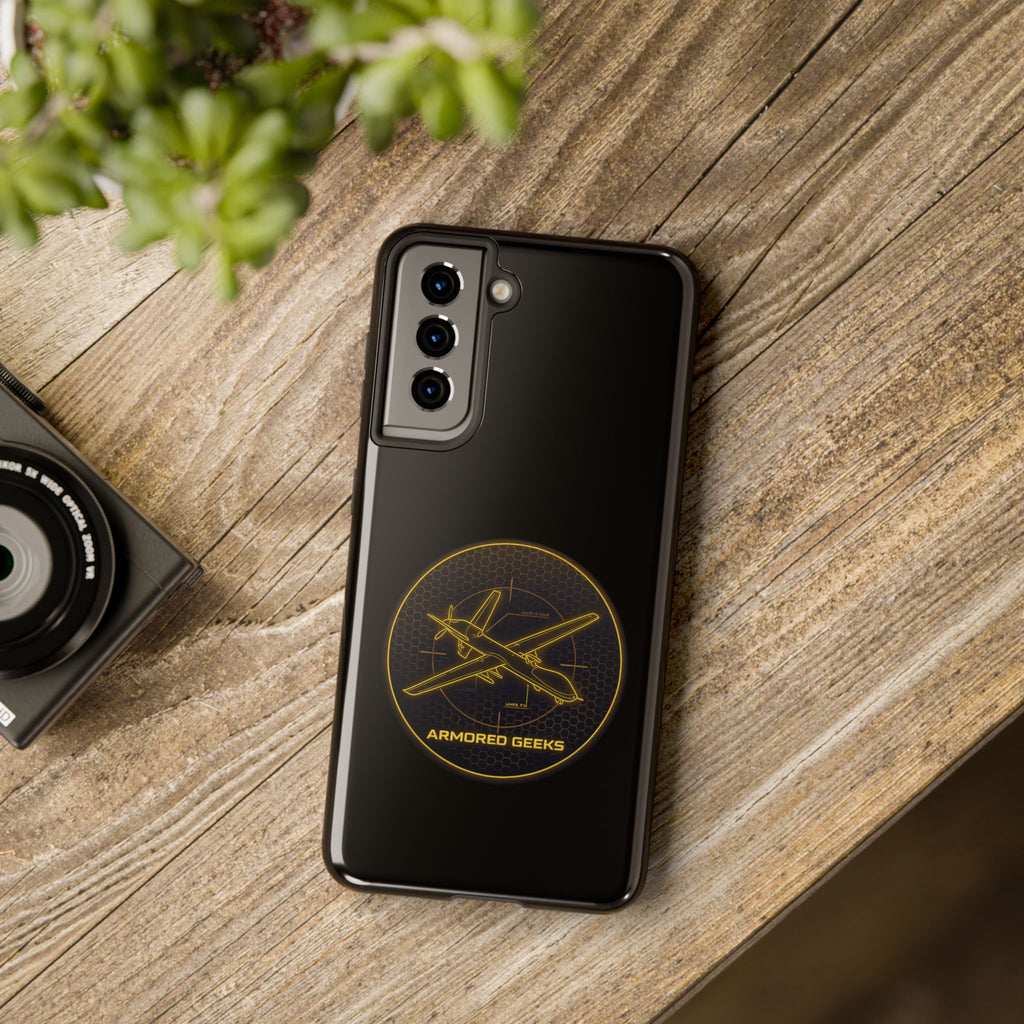 Tough Phone Case — Armored Geeks Drone Emblem (Black & Gold)