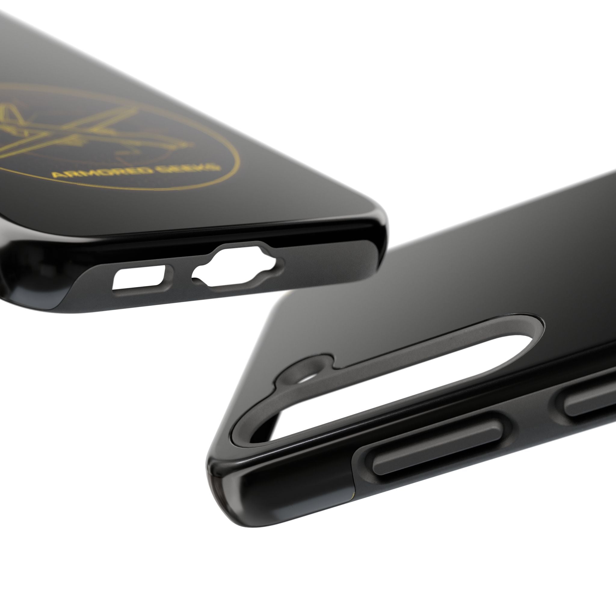 Tough Phone Case — Armored Geeks Drone Emblem (Black & Gold)