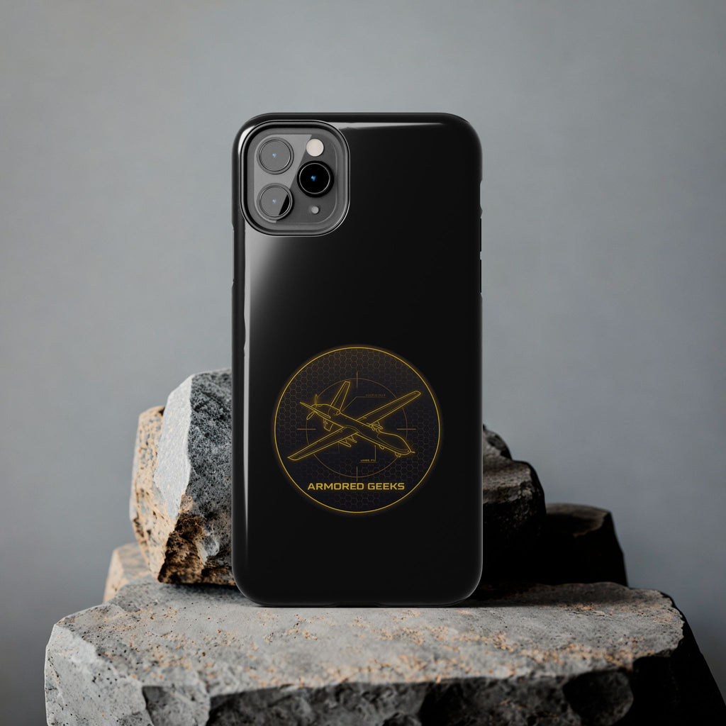 Tough Phone Case — Armored Geeks Drone Emblem (Black & Gold)