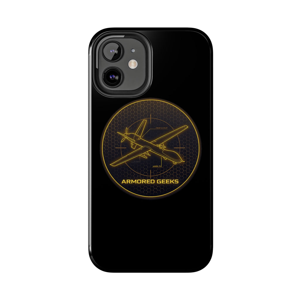 Tough Phone Case — Armored Geeks Drone Emblem (Black & Gold)