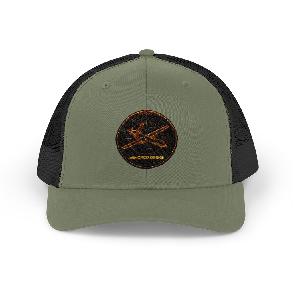 Embroidered Sunrise Wave Snapback Trucker Cap