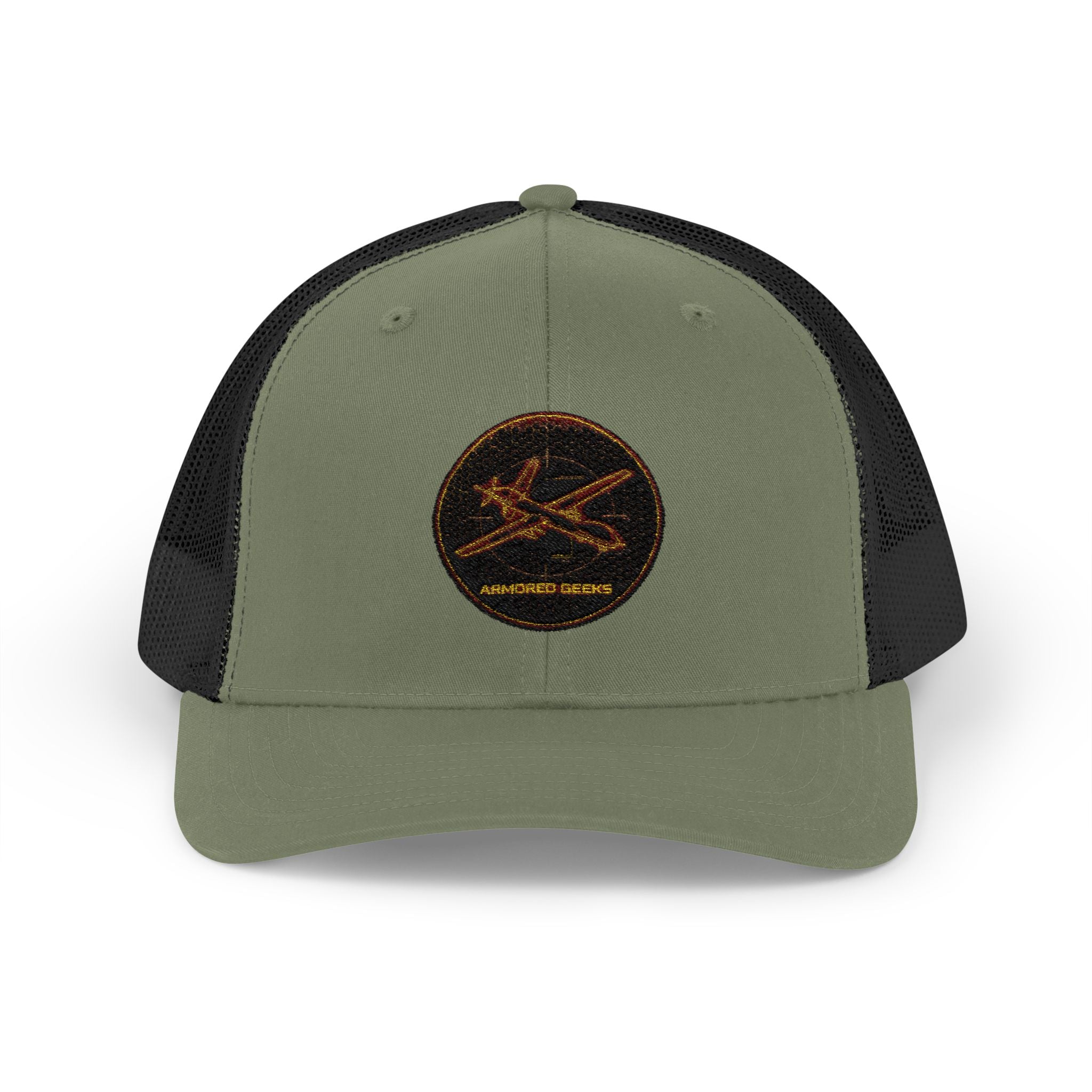 Embroidered Sunrise Wave Snapback Trucker Cap