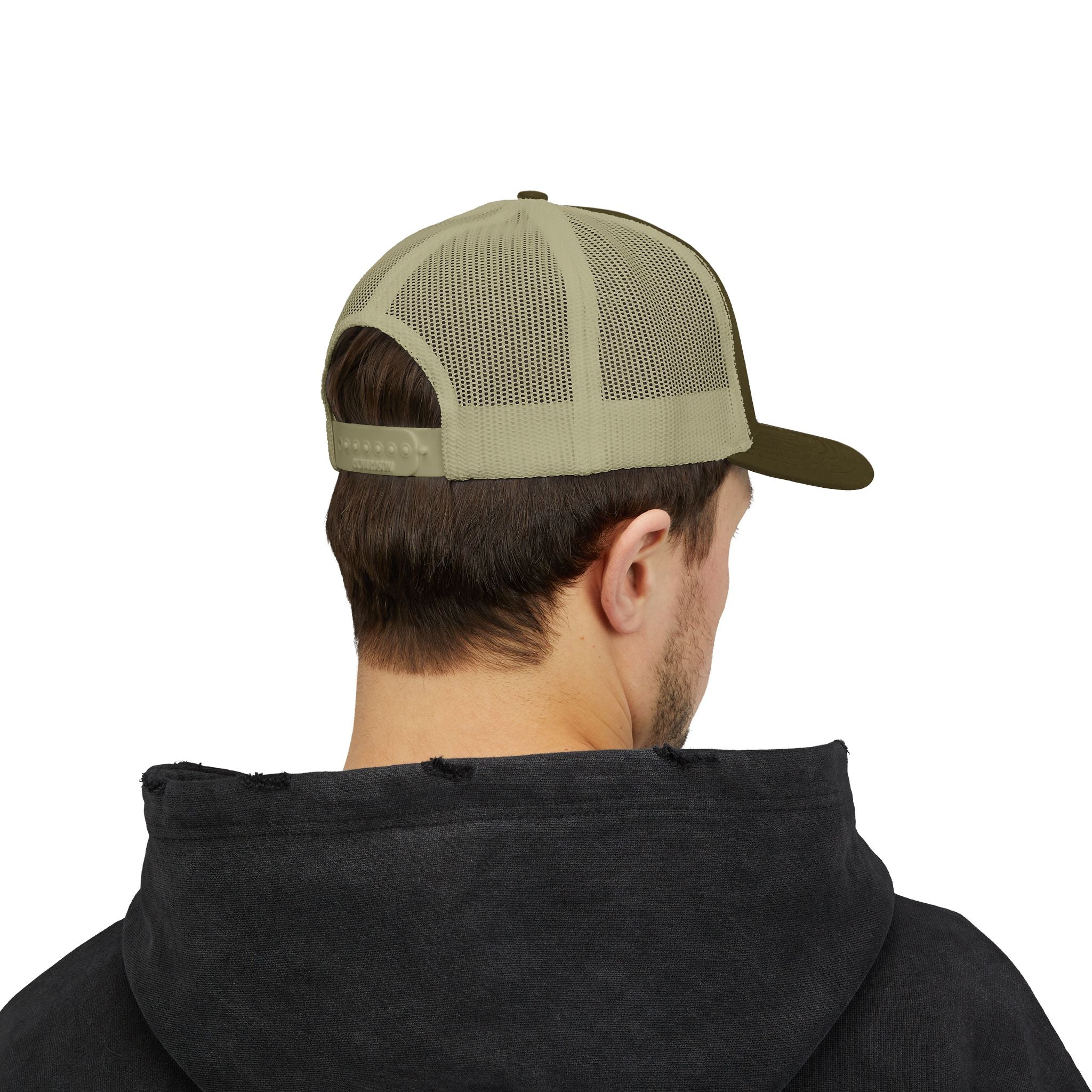 Embroidered Sunrise Wave Snapback Trucker Cap