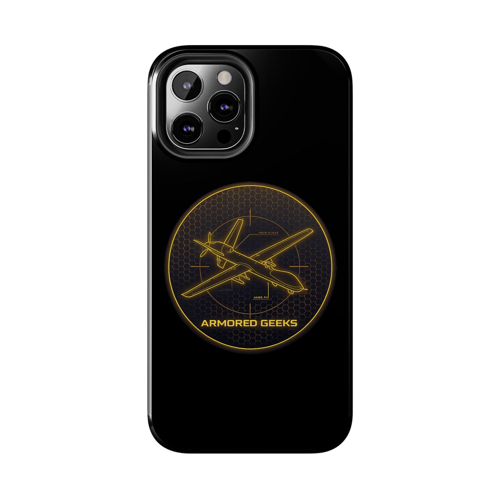 Tough Phone Case — Armored Geeks Drone Emblem (Black & Gold)