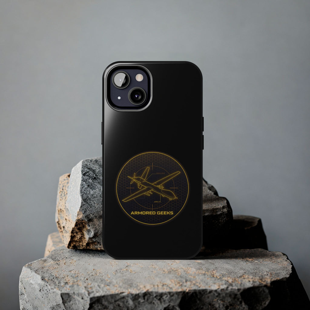 Tough Phone Case — Armored Geeks Drone Emblem (Black & Gold)