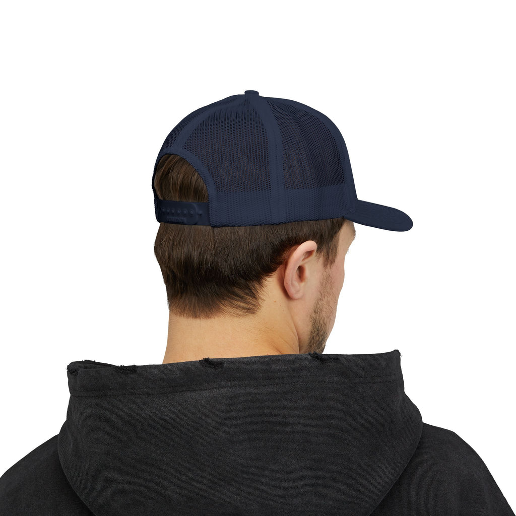 Embroidered Sunrise Wave Snapback Trucker Cap