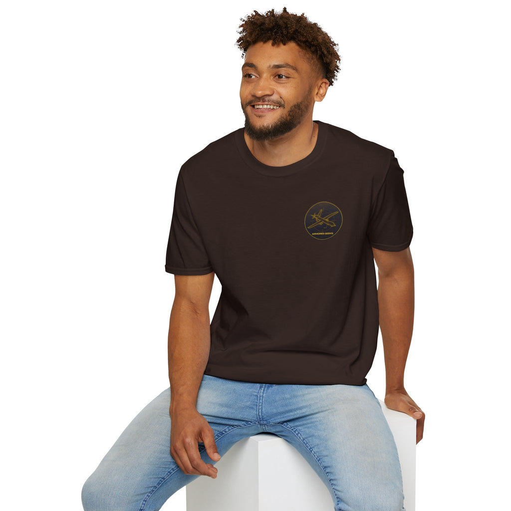 Fishing Crew T-Shirt — Golden Rod & Reel Pocket Logo Tee