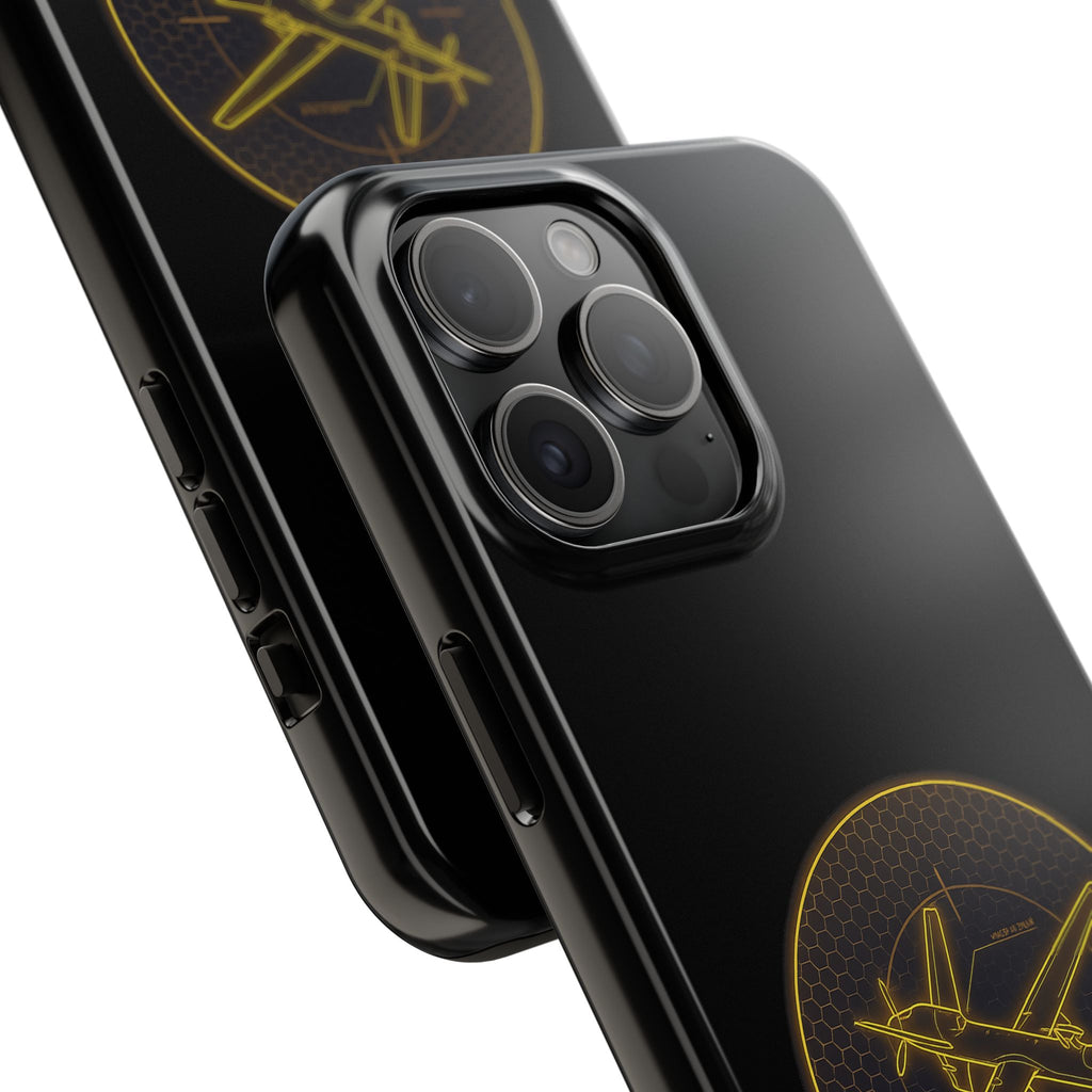 Tough Phone Case — Armored Geeks Drone Emblem (Black & Gold)