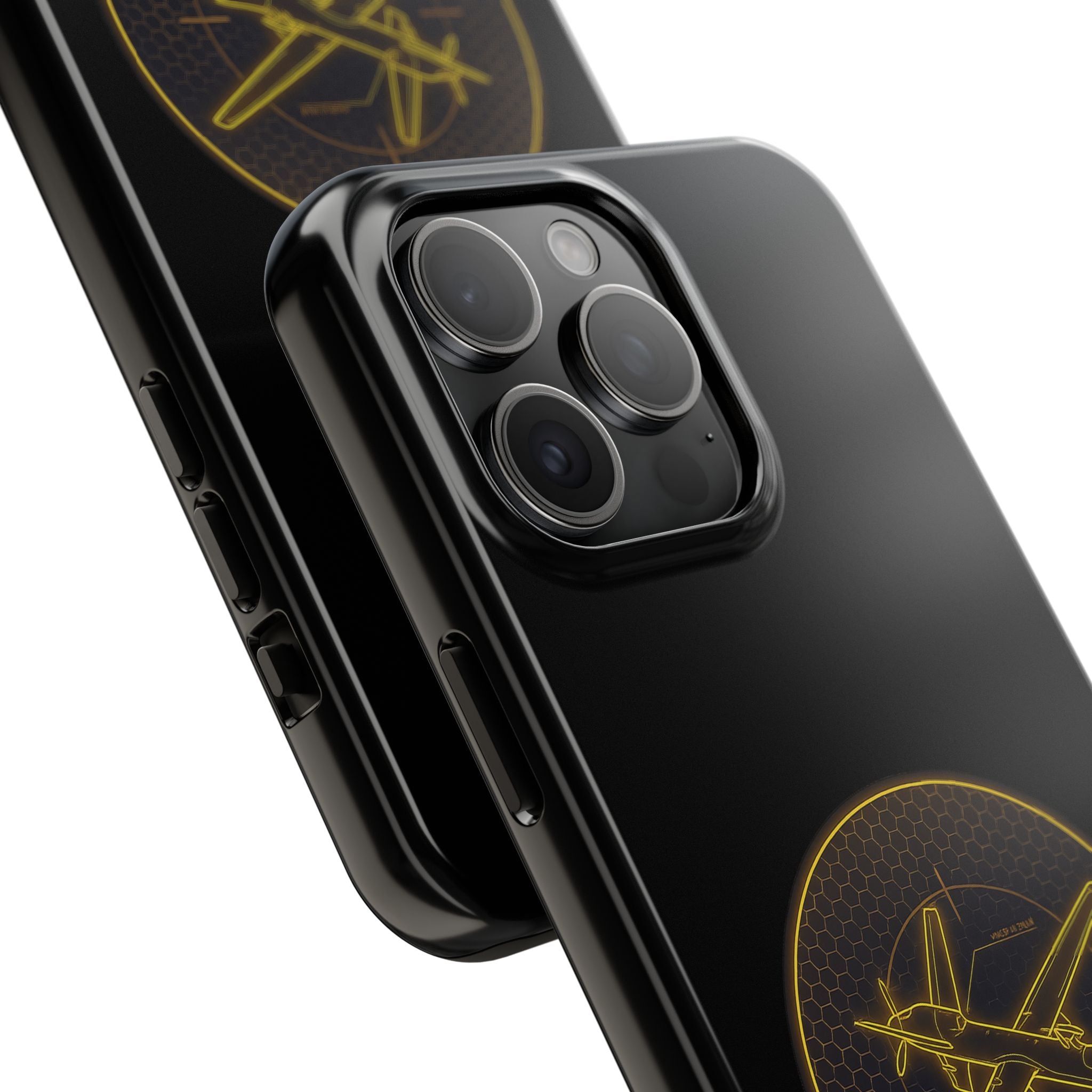 Tough Phone Case — Armored Geeks Drone Emblem (Black & Gold)