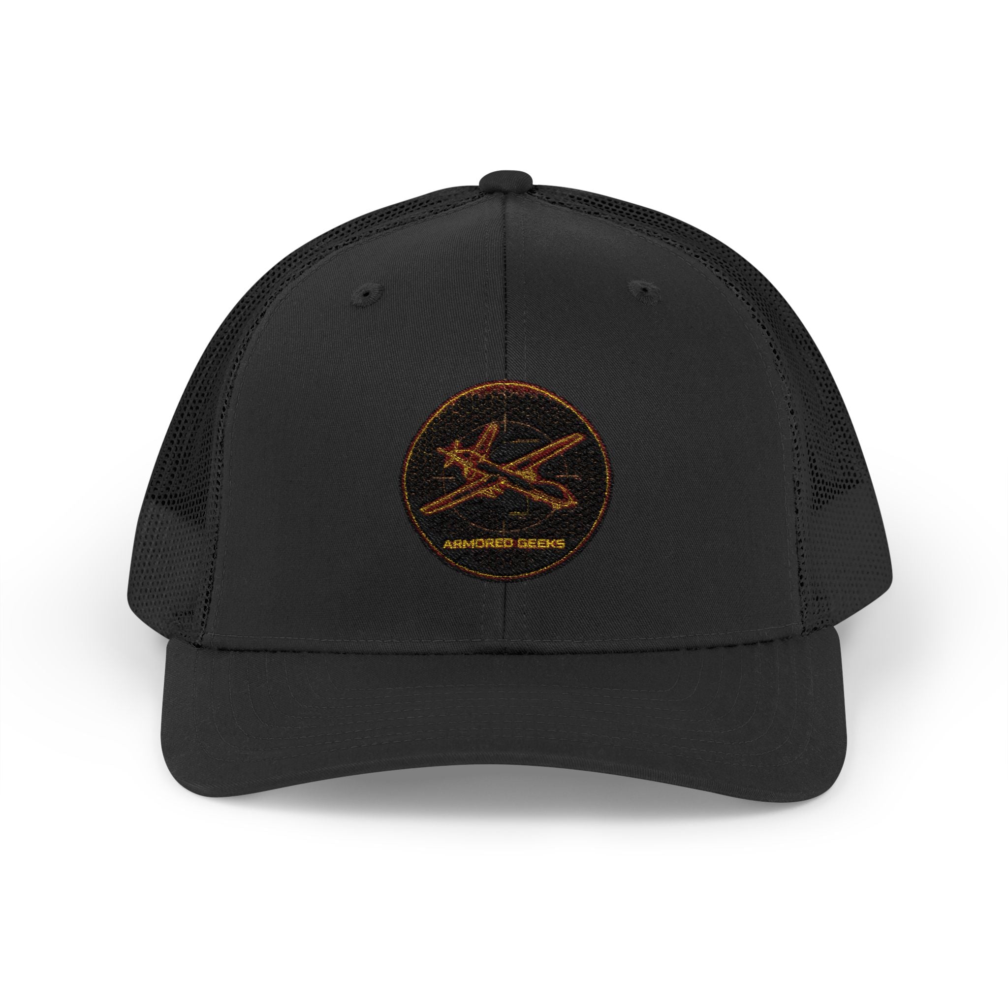 Embroidered Sunrise Wave Snapback Trucker Cap
