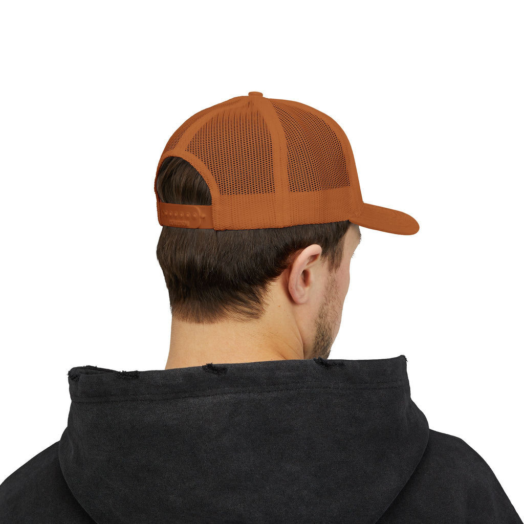 Embroidered Sunrise Wave Snapback Trucker Cap