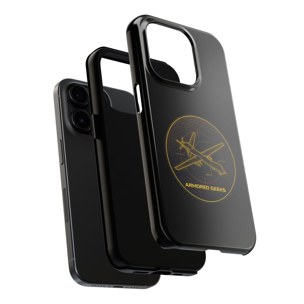 Tough Phone Case — Armored Geeks Drone Emblem (Black & Gold)