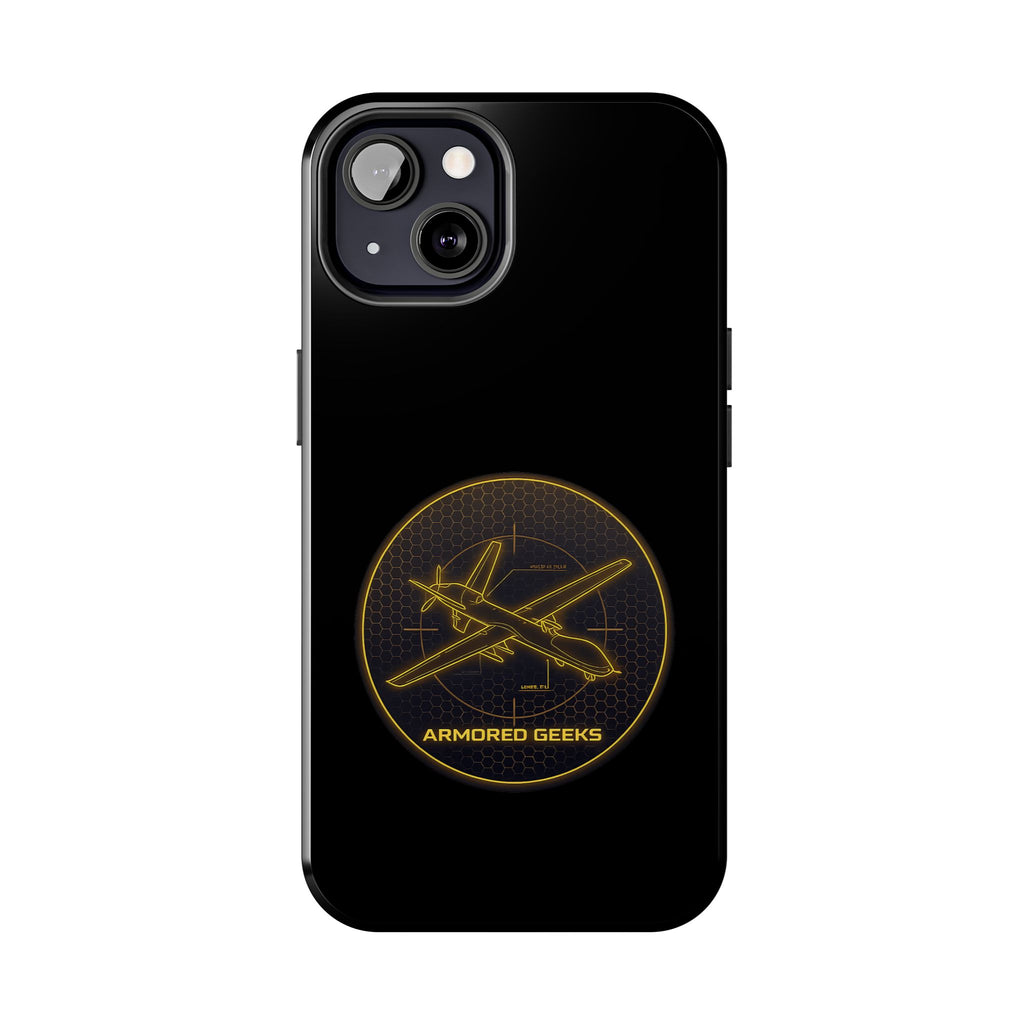 Tough Phone Case — Armored Geeks Drone Emblem (Black & Gold)