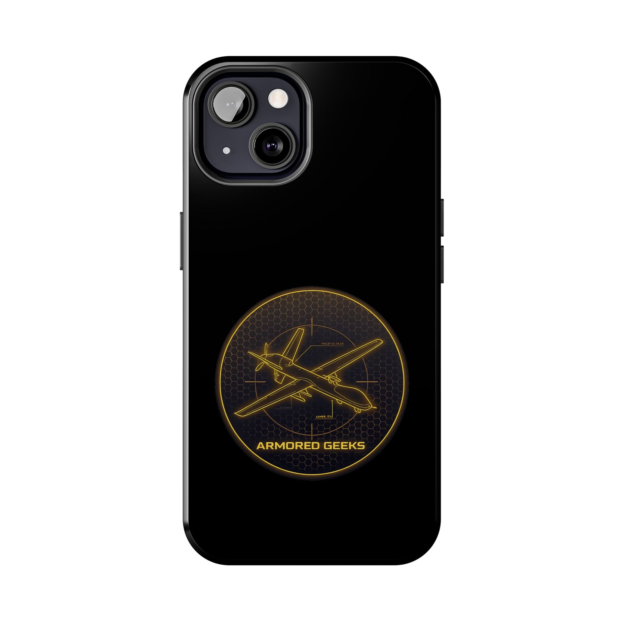 Tough Phone Case — Armored Geeks Drone Emblem (Black & Gold)