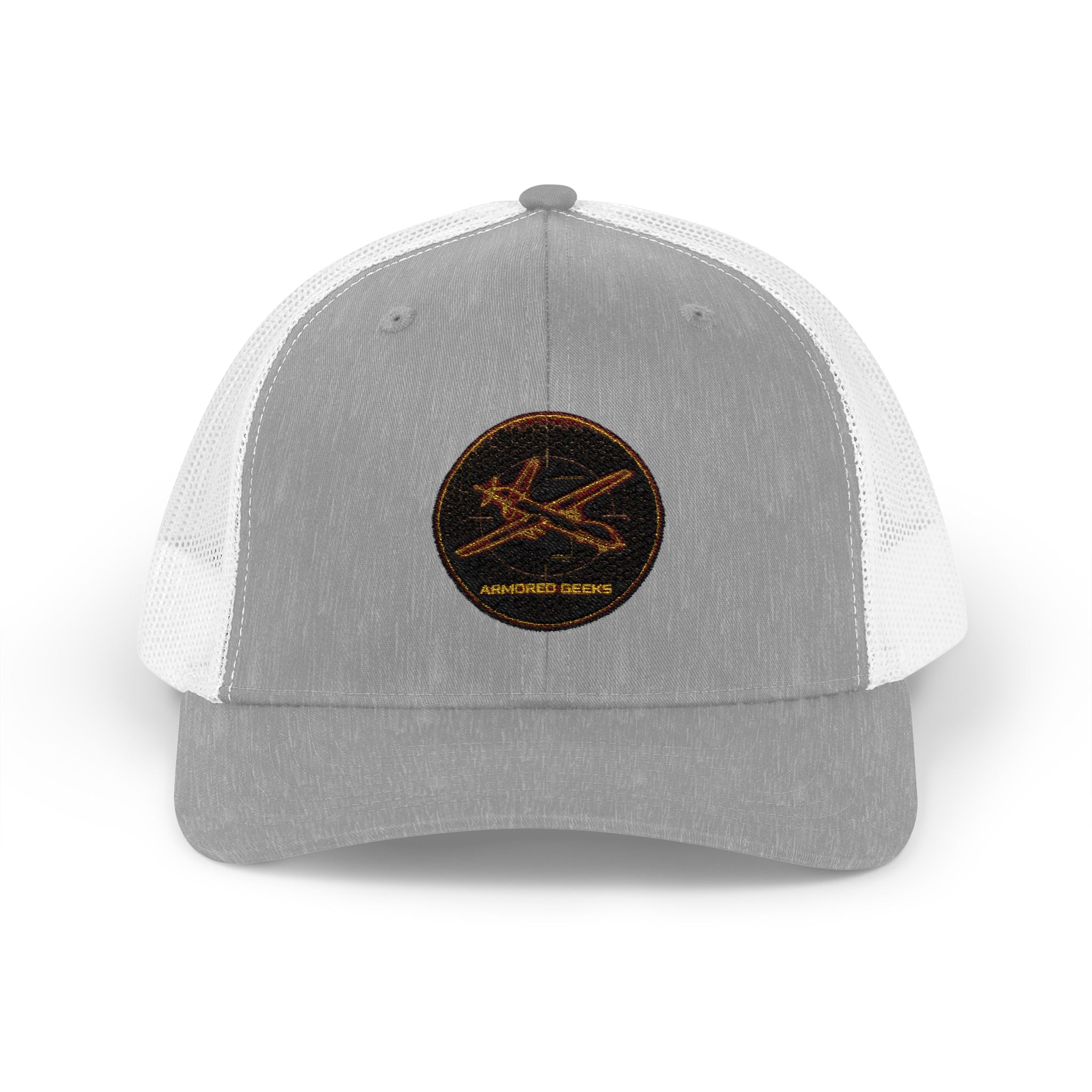 Embroidered Sunrise Wave Snapback Trucker Cap