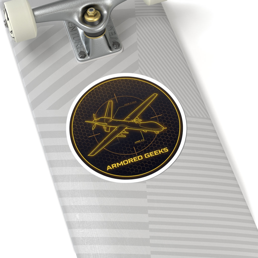 Armored Geeks Drone Blueprint Kiss-Cut Sticker