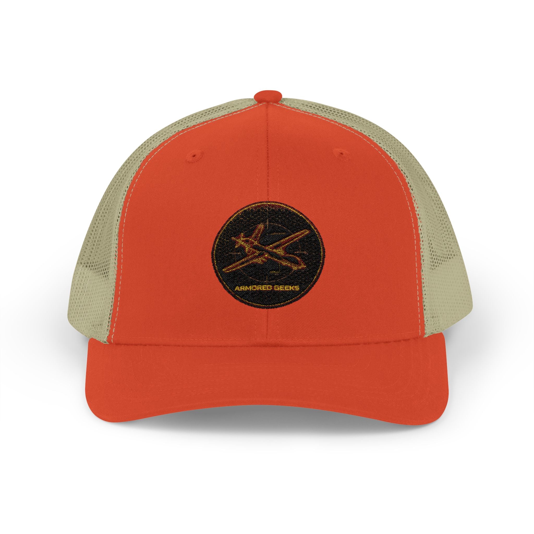 Embroidered Sunrise Wave Snapback Trucker Cap