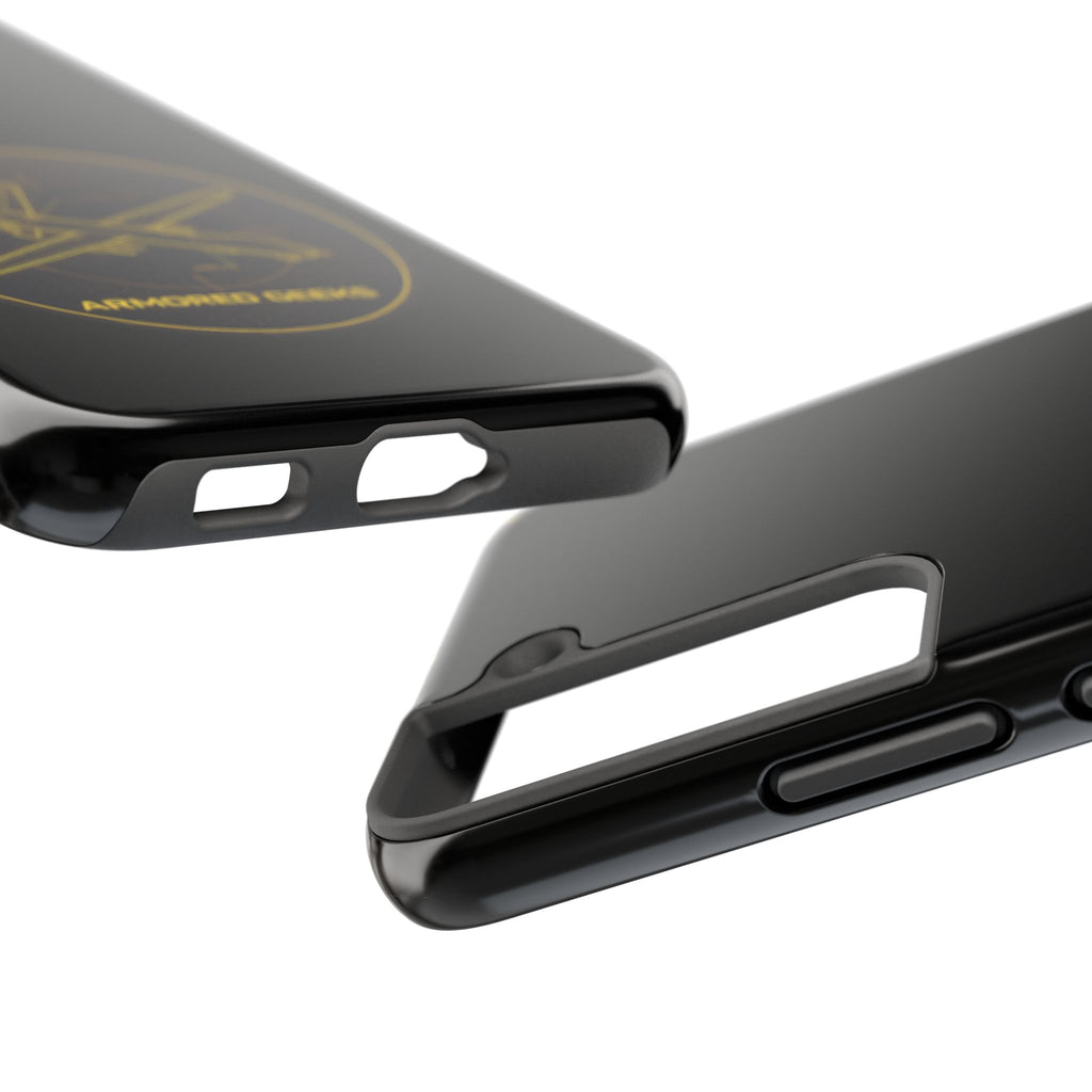 Tough Phone Case — Armored Geeks Drone Emblem (Black & Gold)