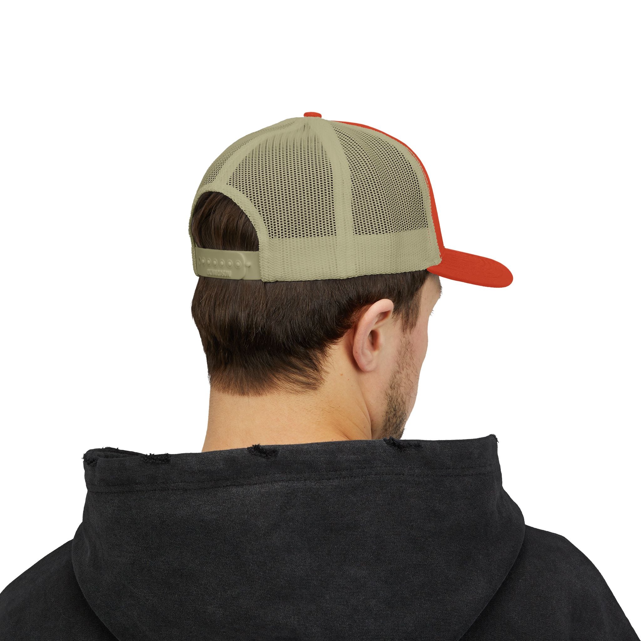 Embroidered Sunrise Wave Snapback Trucker Cap