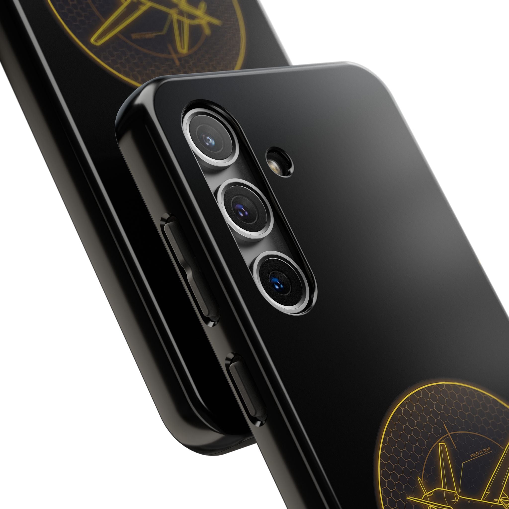 Tough Phone Case — Armored Geeks Drone Emblem (Black & Gold)