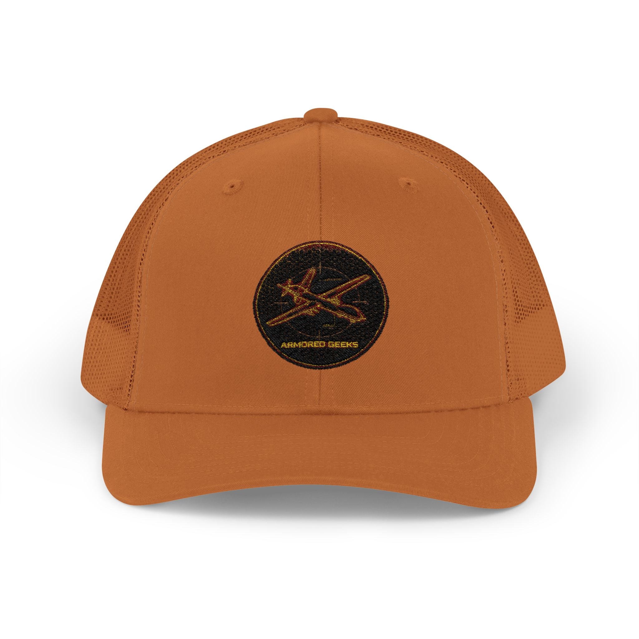 Embroidered Sunrise Wave Snapback Trucker Cap