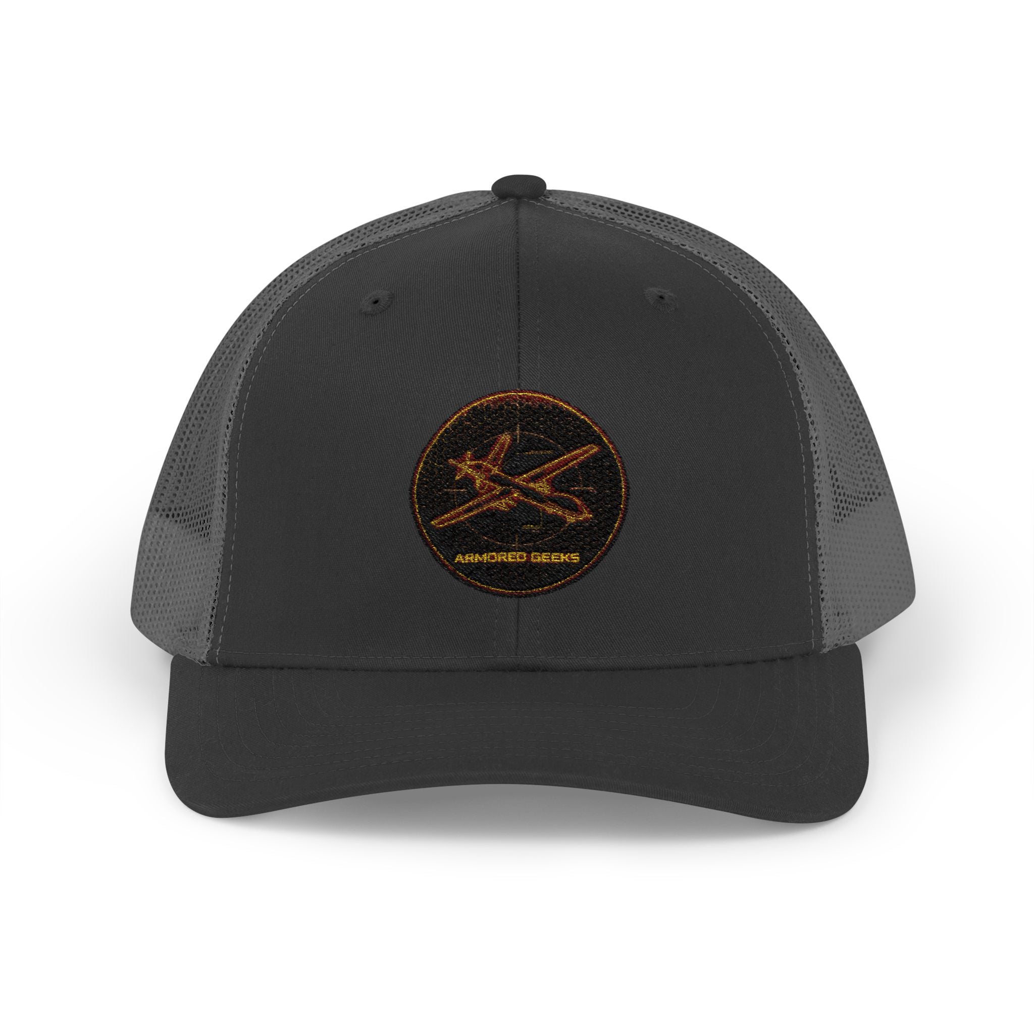 Embroidered Sunrise Wave Snapback Trucker Cap