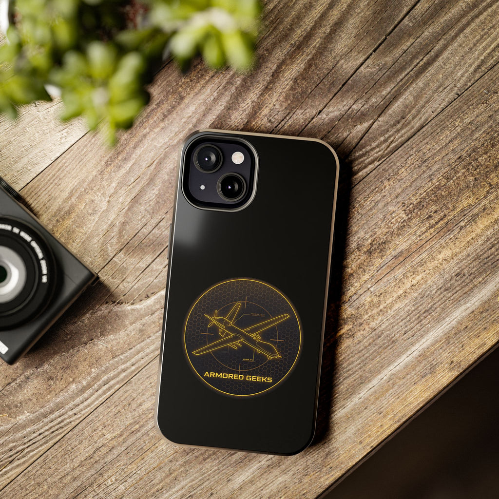 Tough Phone Case — Armored Geeks Drone Emblem (Black & Gold)
