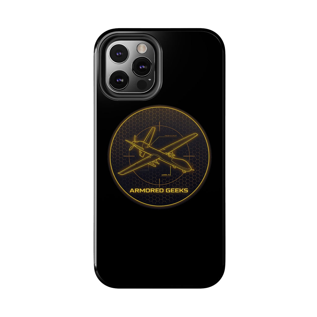 Tough Phone Case — Armored Geeks Drone Emblem (Black & Gold)